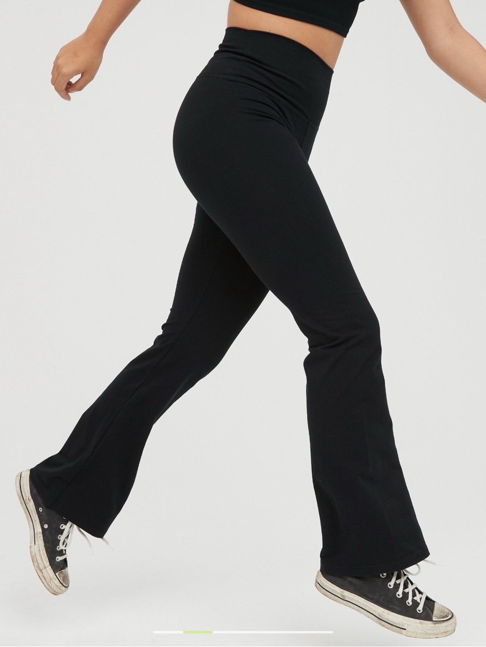 aerie High-Rise Black Boot-Cut Leggings
